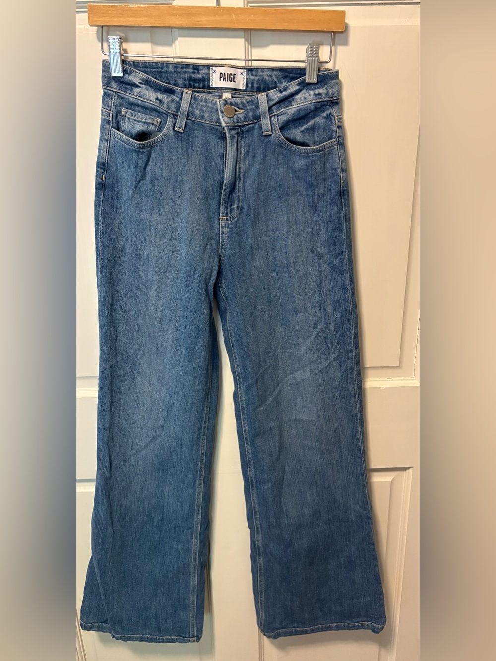Paige light medium wash wide leg Kendra denim jeans women’s 26 2